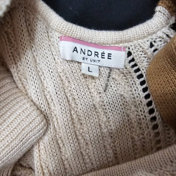 Andree By Unit Asymmetrical leopard Sweater with Buckle size l - Picture 8 of 8